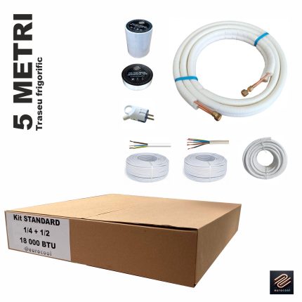 Ce consola de aer conditionat îți trebuie pentru instalarea AC-ului 4 Kit COMPLET Montaj AC – 5 metri – 18.000 BTU