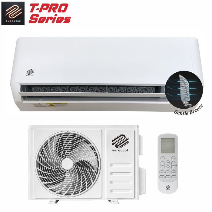 Cum aleg un aparat de aer condiționat potrivit pentru o casă cu două camere? 6 Aparat aer conditionat EUROCOOL T-PRO , 24 000 BTU, R32, Inverter, Wi-Fi, Active Carbon Filter, Gentle Breeze