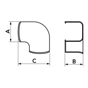 Curba canal 90° OPTIMA CP62 - 11106007