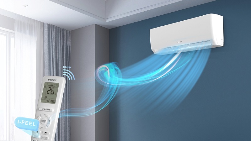 Aparat de aer conditionat Gree Pulsar GWH12AGBXB-K6DNA1A, 12000 BTU, A++/A+, Wi-Fi, Inverter, Cold Plasma+, Auto Clean, I Feel, + Kit instalare inclus, Alb 9 i feel pulsar