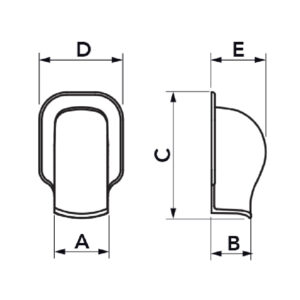 Terminatie cu cot 90° OPTIMA TM62 - 11106001