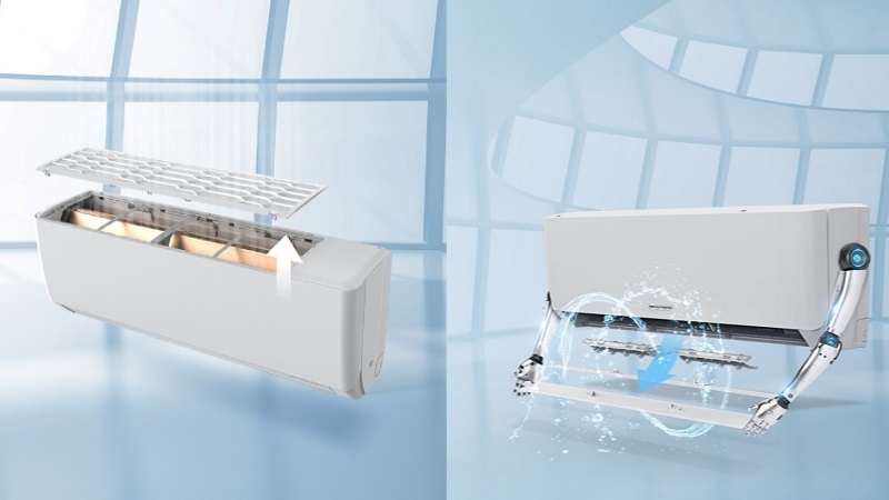 Aparat de aer conditionat Gree Pulsar GWH12AGBXB-K6DNA1A, 12000 BTU, A++/A+, Wi-Fi, Inverter, Cold Plasma+, Auto Clean, I Feel, + Kit instalare inclus, Alb 12 igienizare usoare pulsar